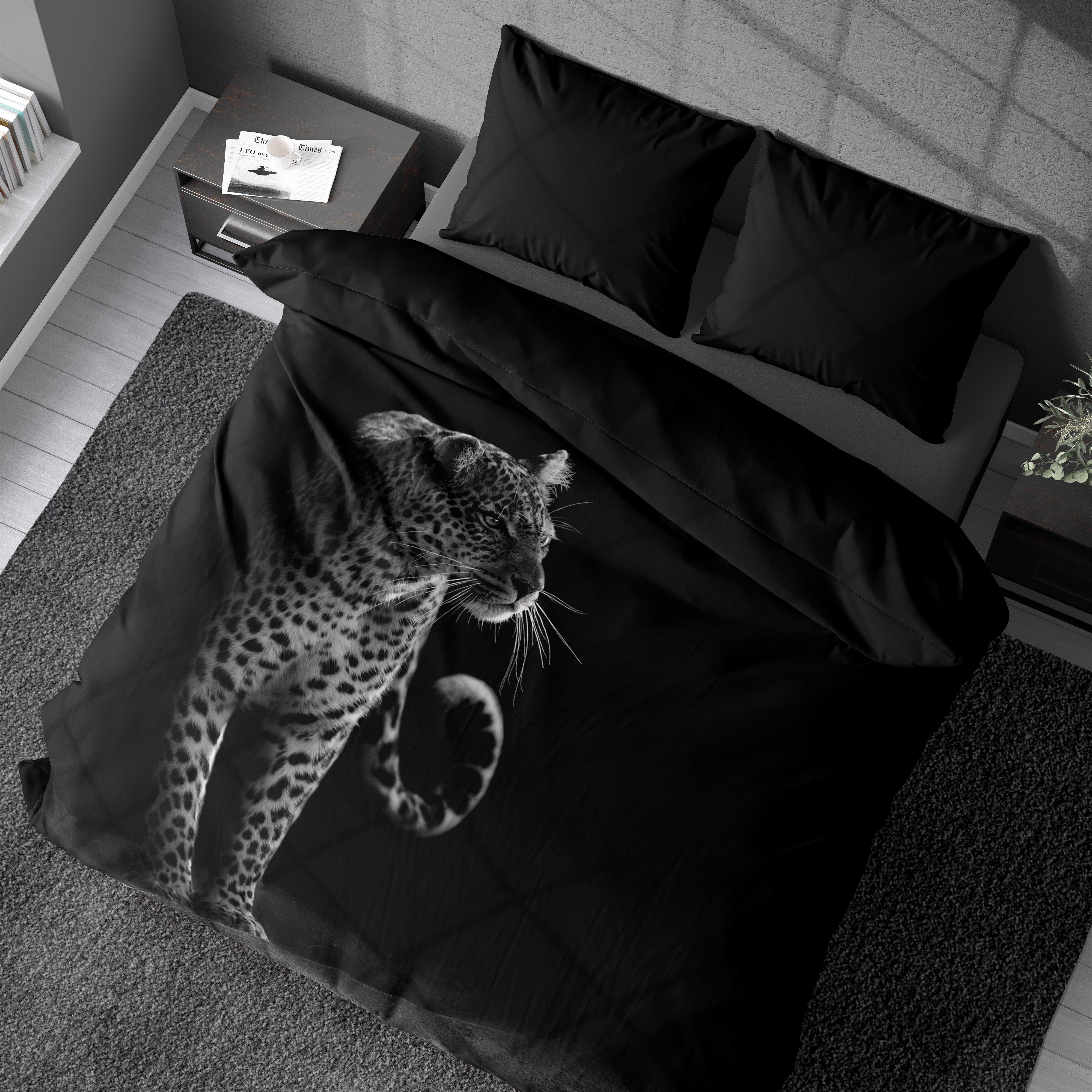 Dekbedovertrek set Zwart wit luipaard - Y-NOT | be different