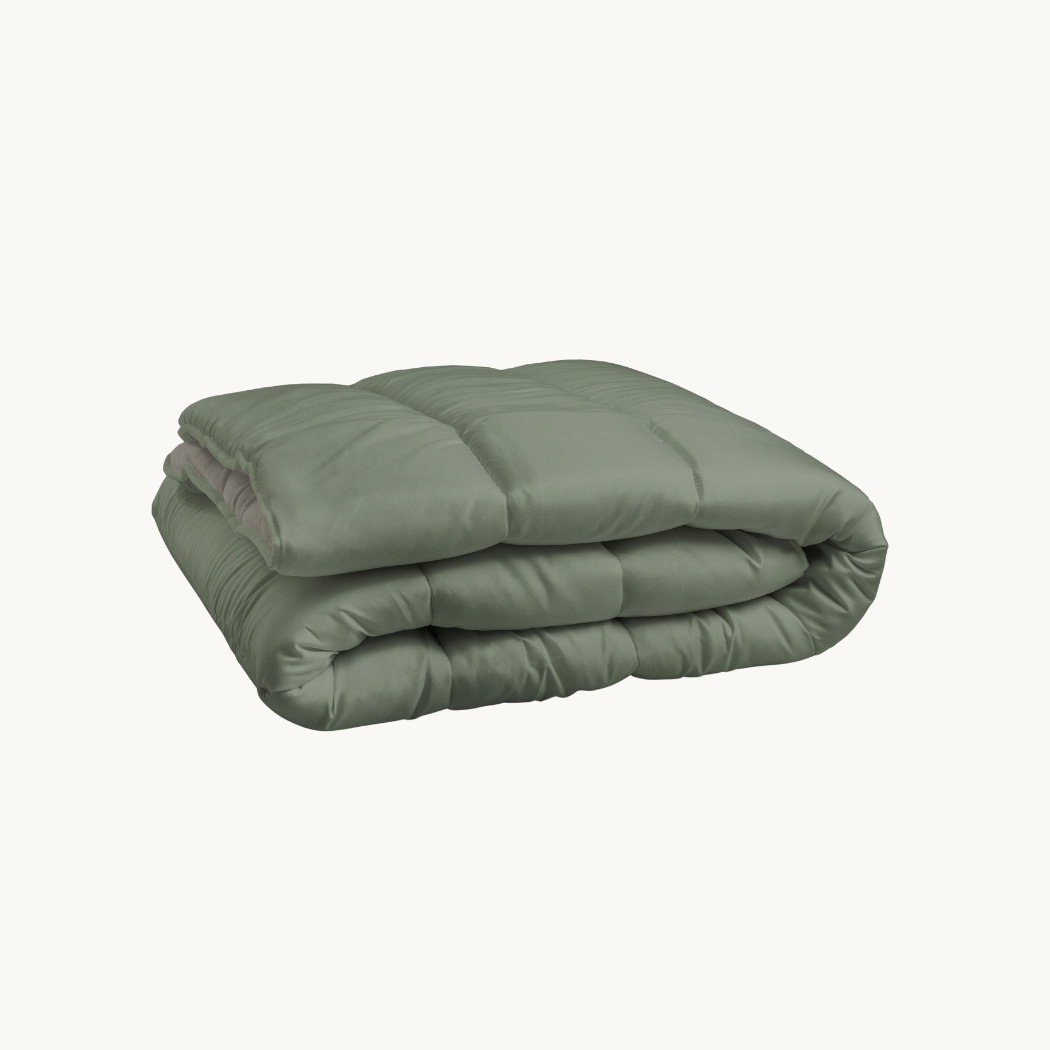 Bed in a bag Mat Satijn Groen/ Taupe Dekbed