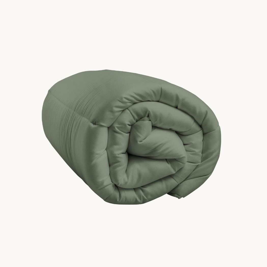 Bed in a bag Mat Satijn Groen/ Taupe Dekbed