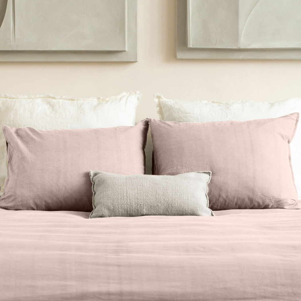 Elegante Roze Stonewashed Bedbekleding