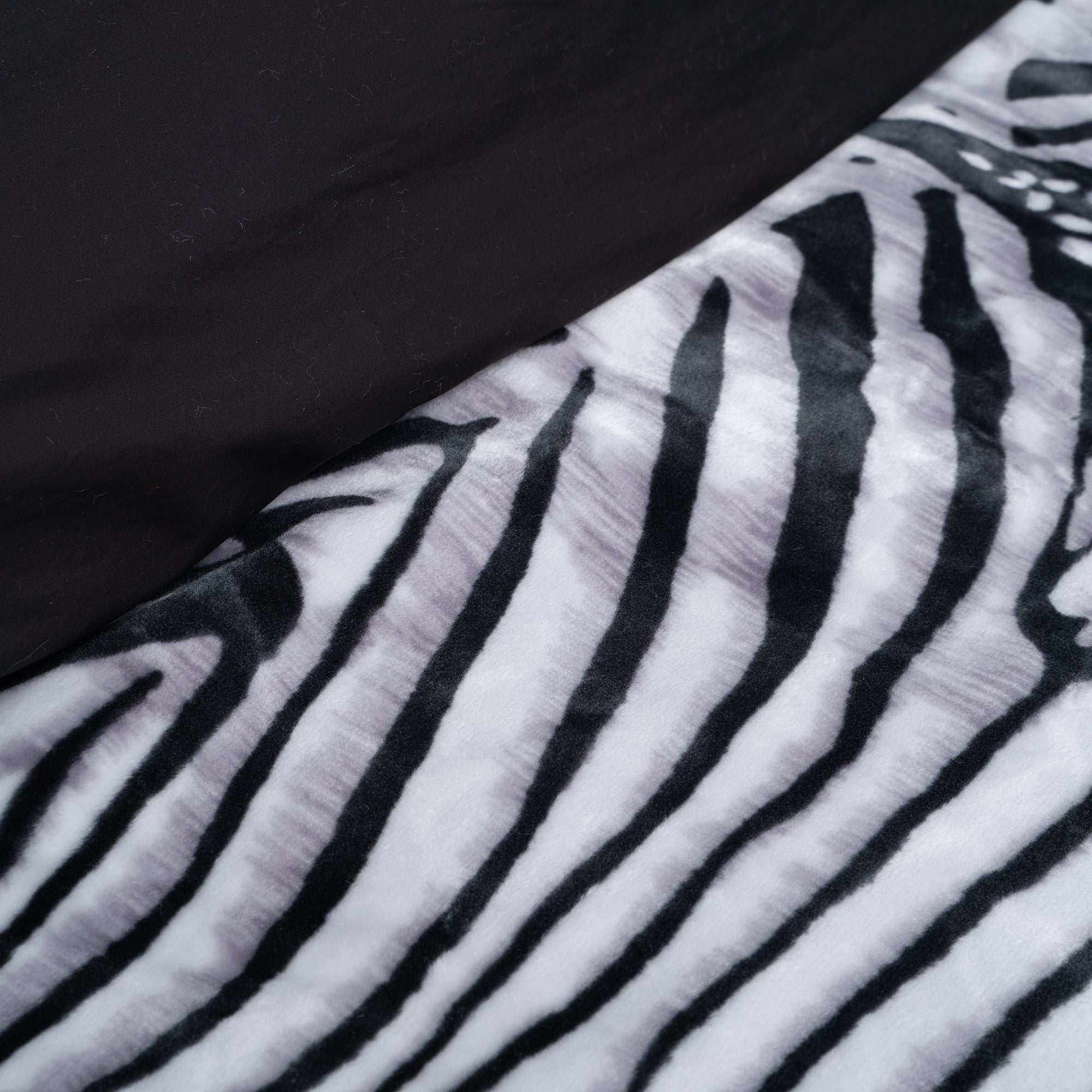 Velvet Bedsprei  Zebra Grijs 240x200